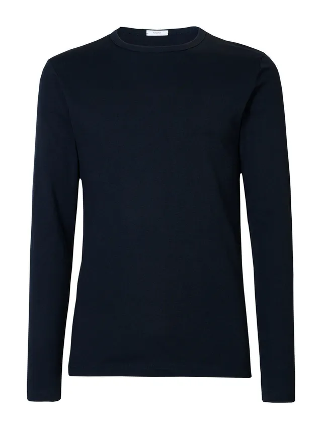 Ragno Four Seasons Maglia Girocollo Caldo Cotone Blu