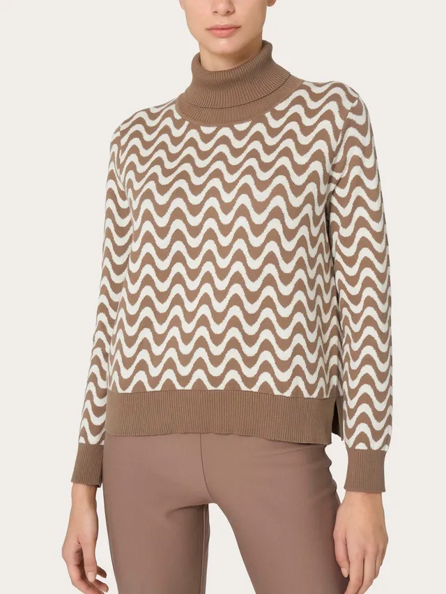 Ragno Winter Cotton Dolcevita Corto Pine Bark cotone