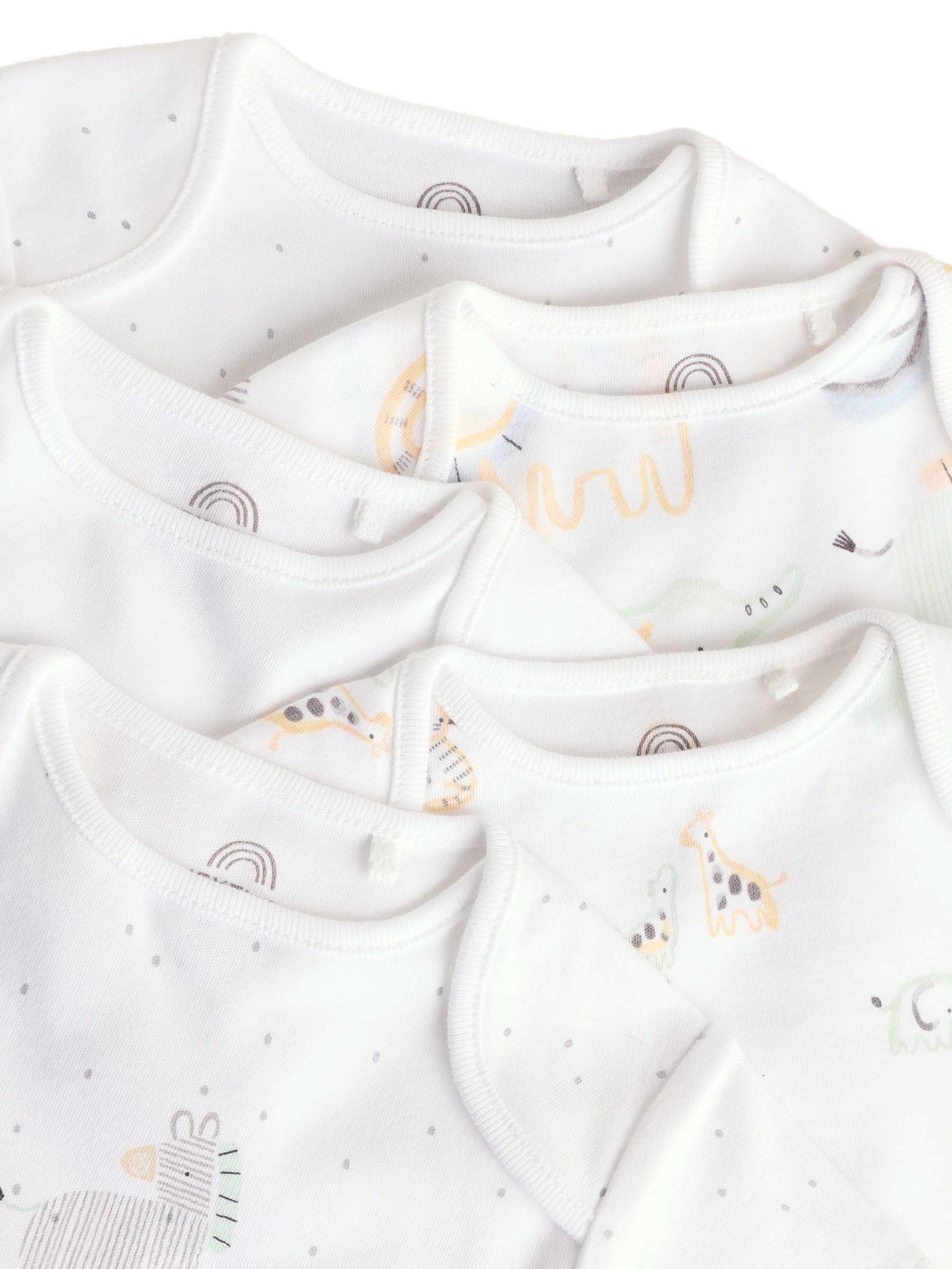 Next Body Neonato Maniche Corte Cotone Confezione da 5 Animali