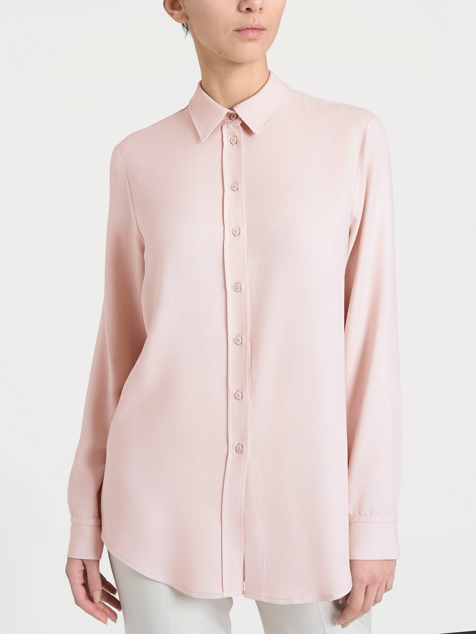 Ragno Winter EcoSeta camicia Cameo Rose manica lunga