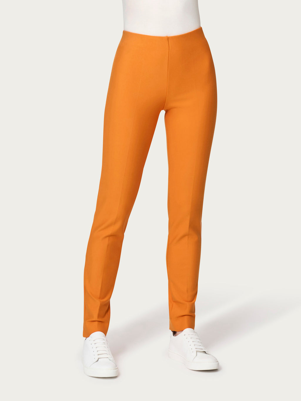 Ragno Compact pantalone sigaretta con spacchi marmellata