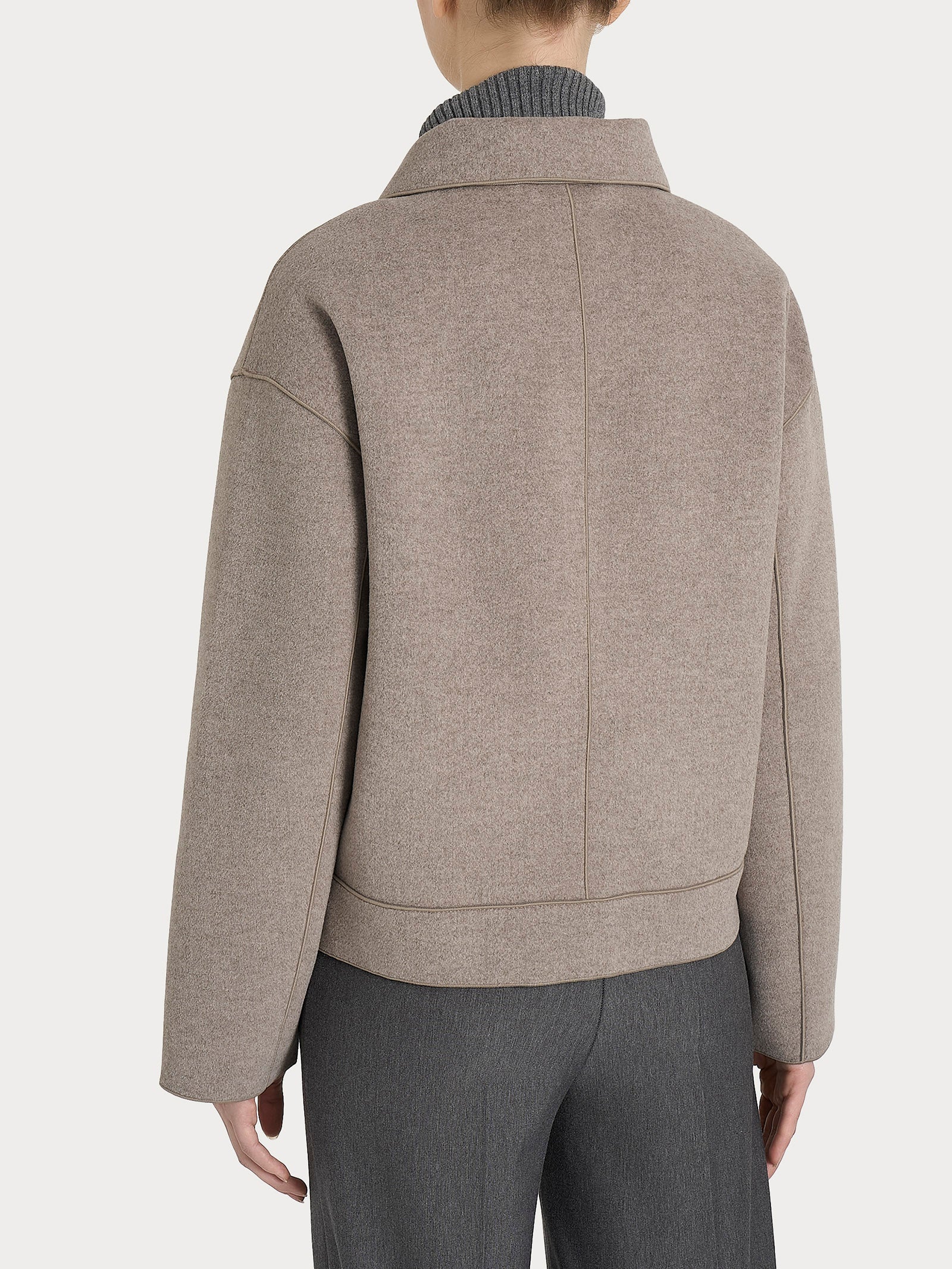 Ragno Vegan Wool Giacca Chiodo Glace Mel Calda