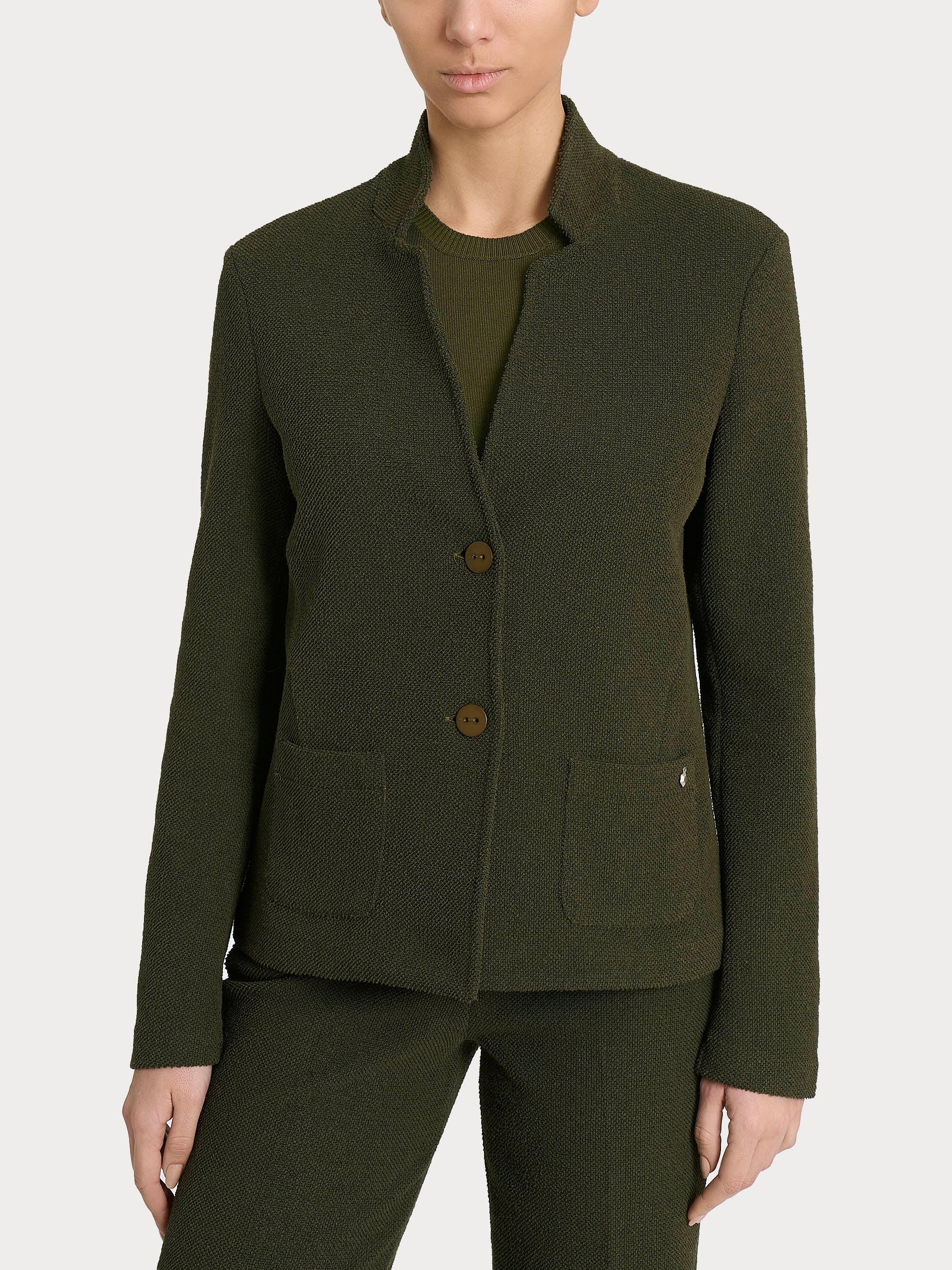 Ragno Relaxed Wardrobe Blazer Corto Verde Scuro Pile