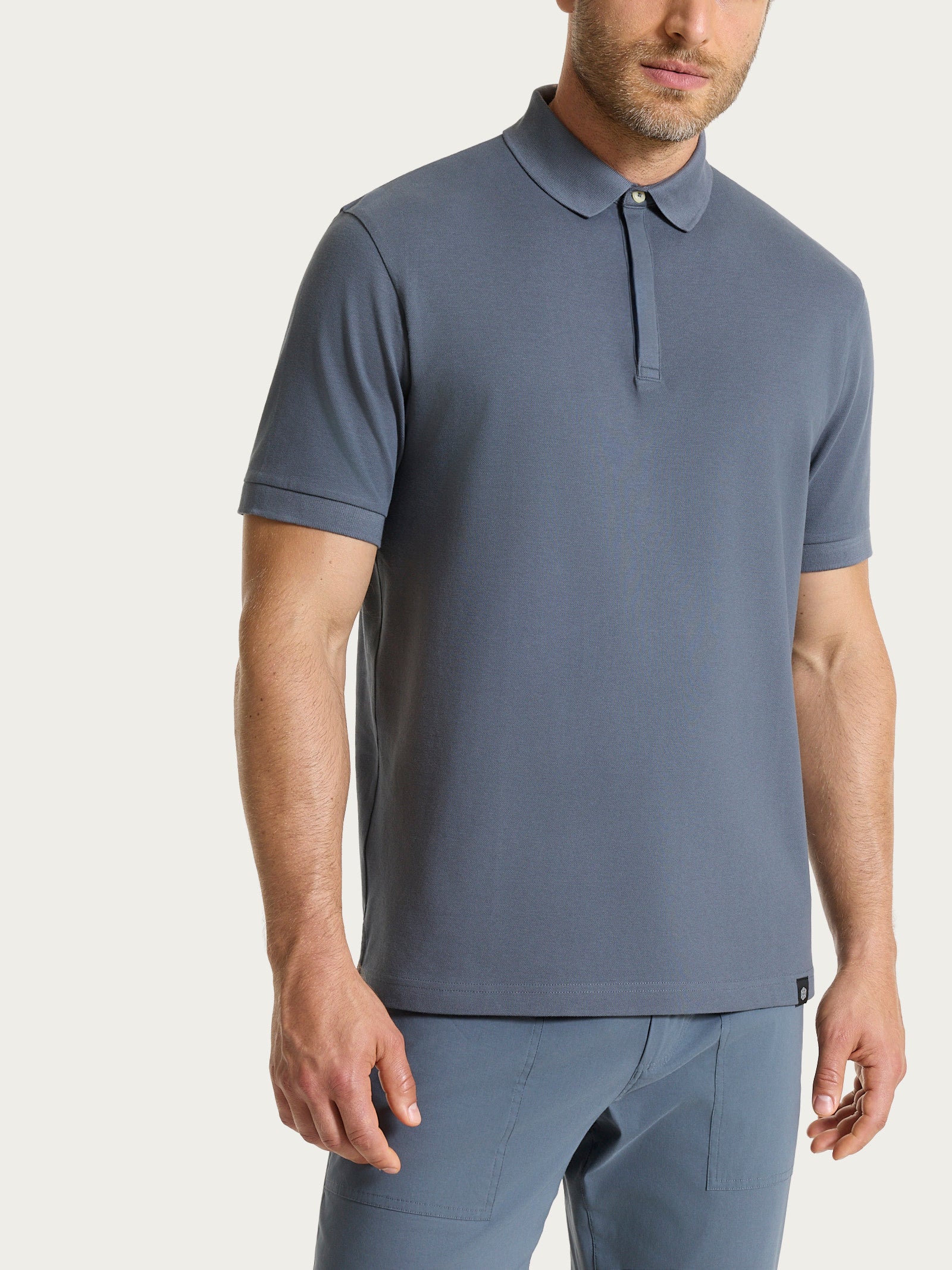 Ragno Cotton Piquet Stretch polo uomo cotone turbulence