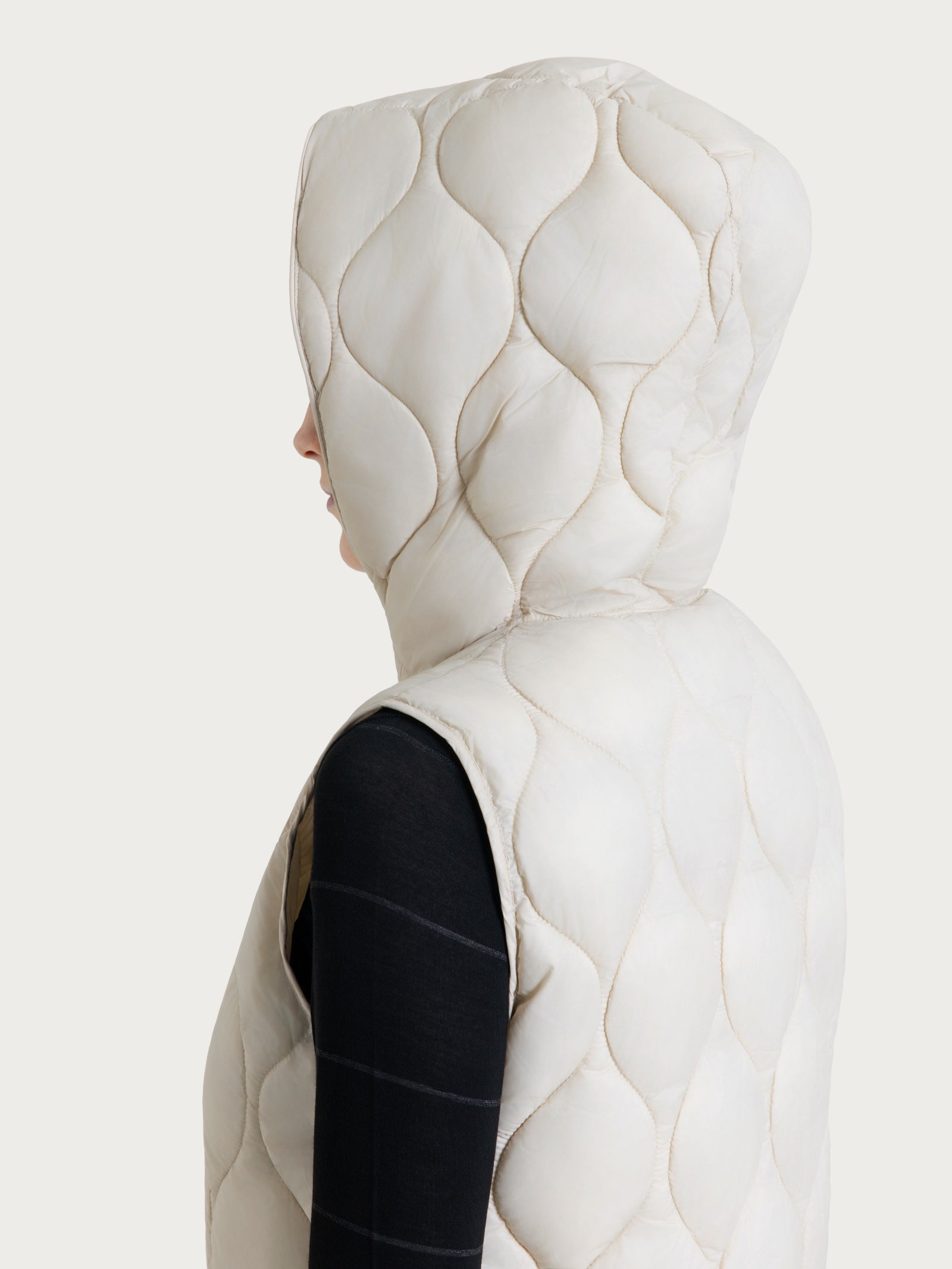 Ragno Onion Quilt Piumino Smanicato con Cappuccio Champignon