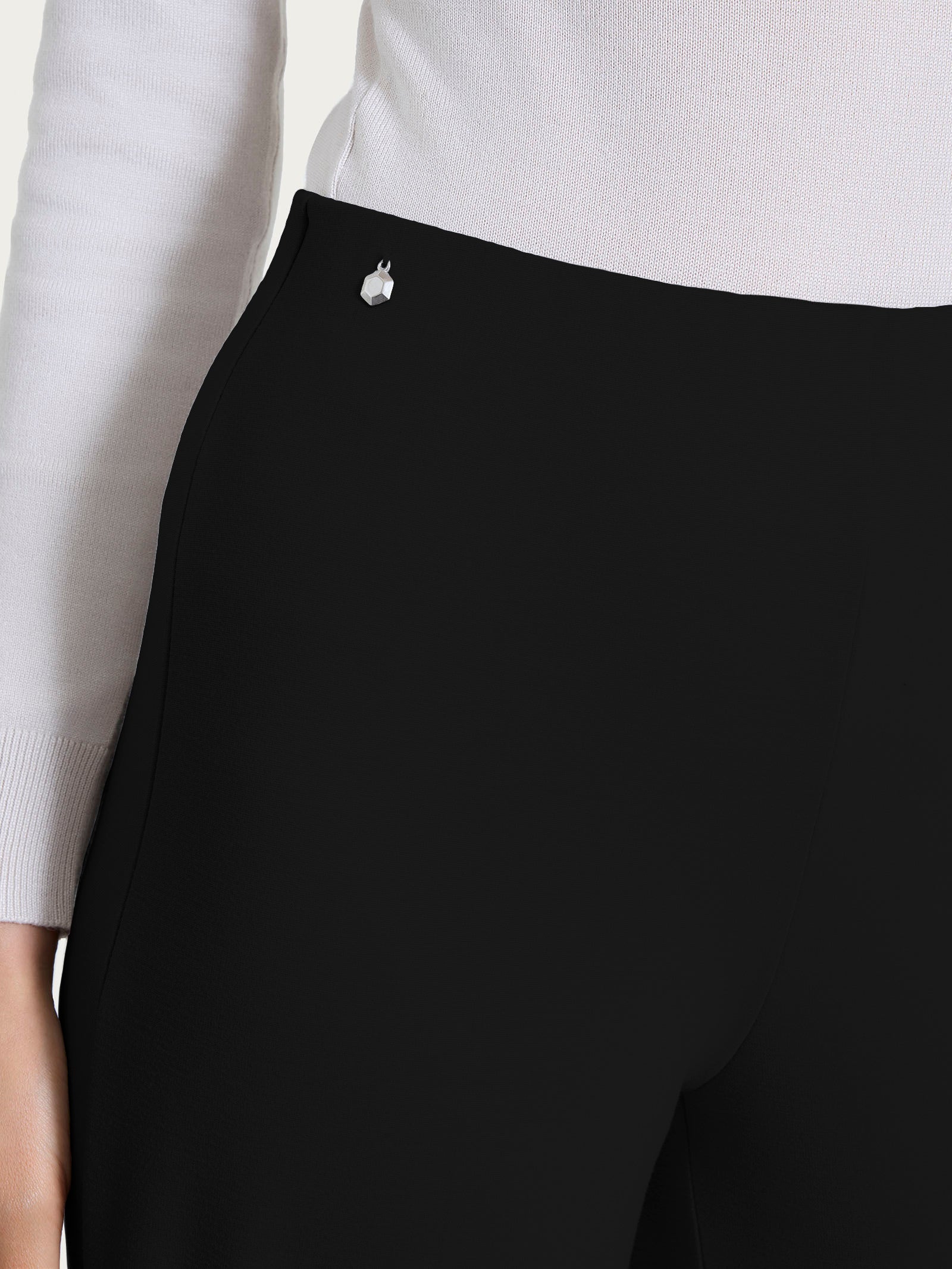 Ragno Cashmere Compact pantalone sigaretta Nero skinny