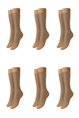 Lady C Filodoro Comfort Gambaletto 15 Den Glacè 6 paia punta nuda