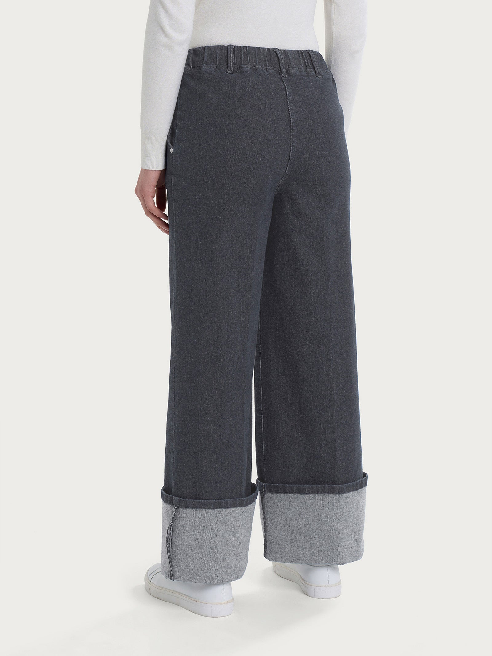 Ragno Super Denim Jeans palazzo donna Ferro elastico