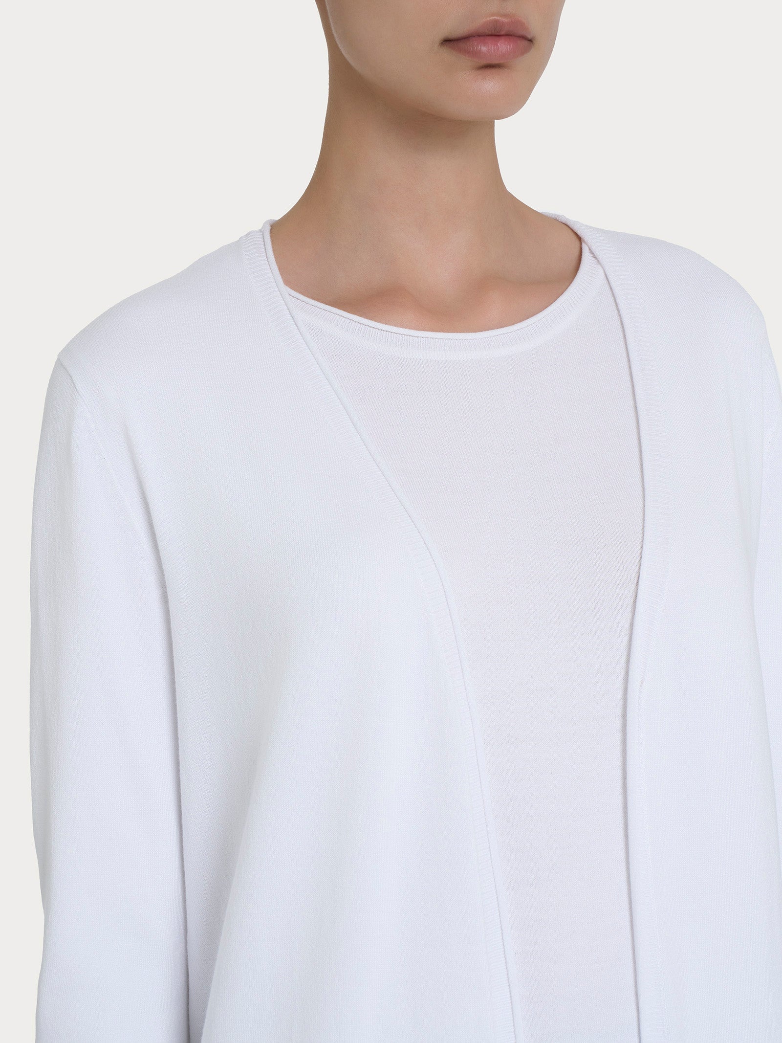 Ragno Cardigan Aperto Summertime Donna Bianco