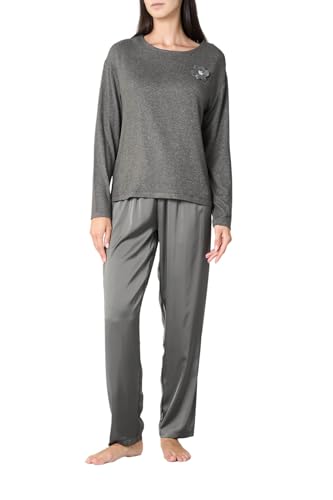Goldenpoint Regular Camelia pigiama lungo donna in satin elasticato