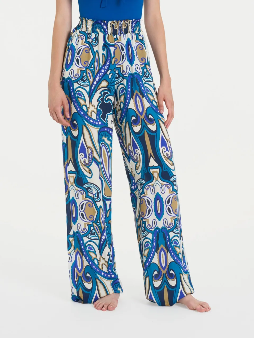 Ragno Ecoseta Pantalone Ampio Donna Fantasia Dazzling leggero