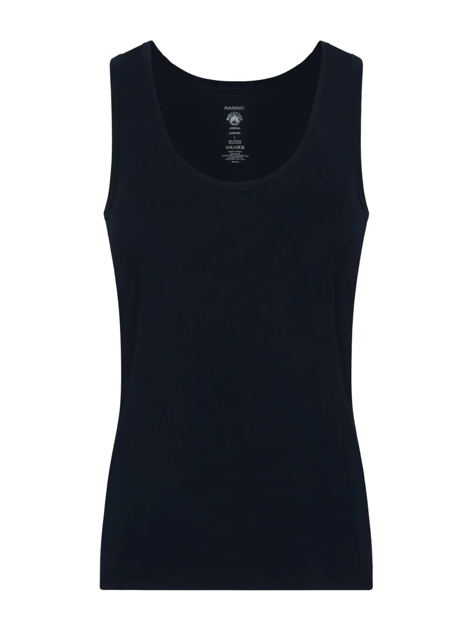 Ragno Comfort Canottiera Spalla Larga Cotone Bleu