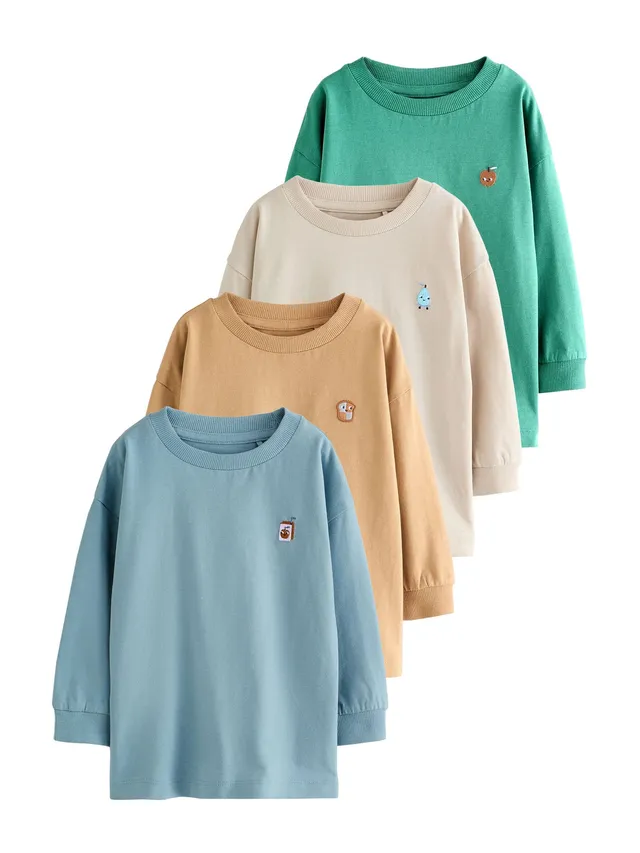 Next 4 t-shirt bambino manica lunga stampate uso quotidiano