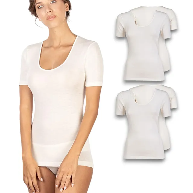 Lady C maglia intima lana e seta donna 2 pezzi calda