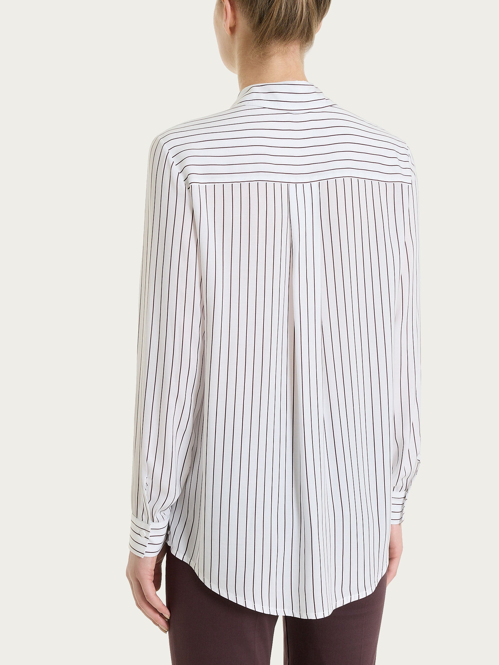 Ragno Camicia a Righe EcoSeta Fant. Raisin in Viscosa