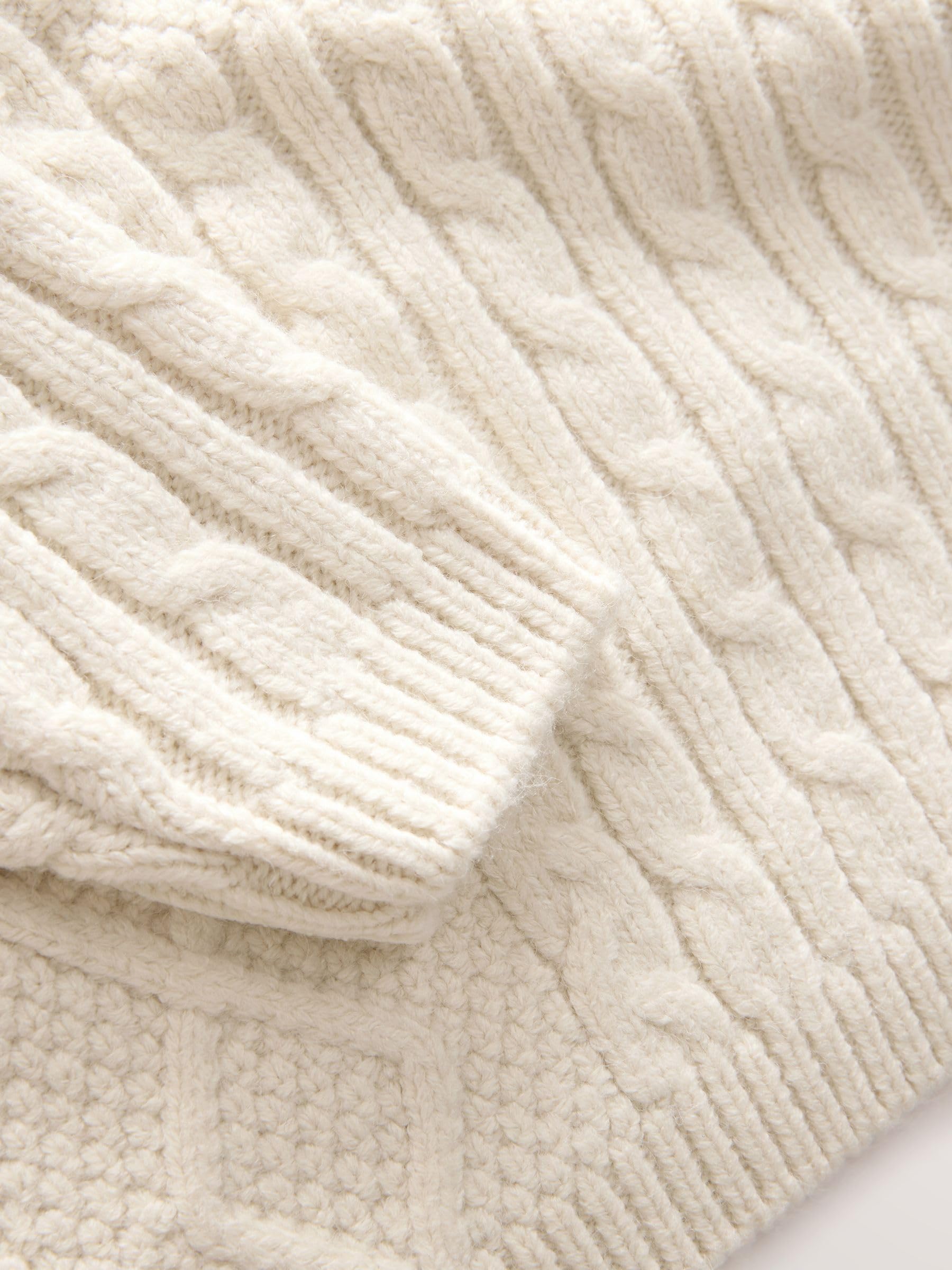 Next maglione bambino trecce con zip collo 62-68