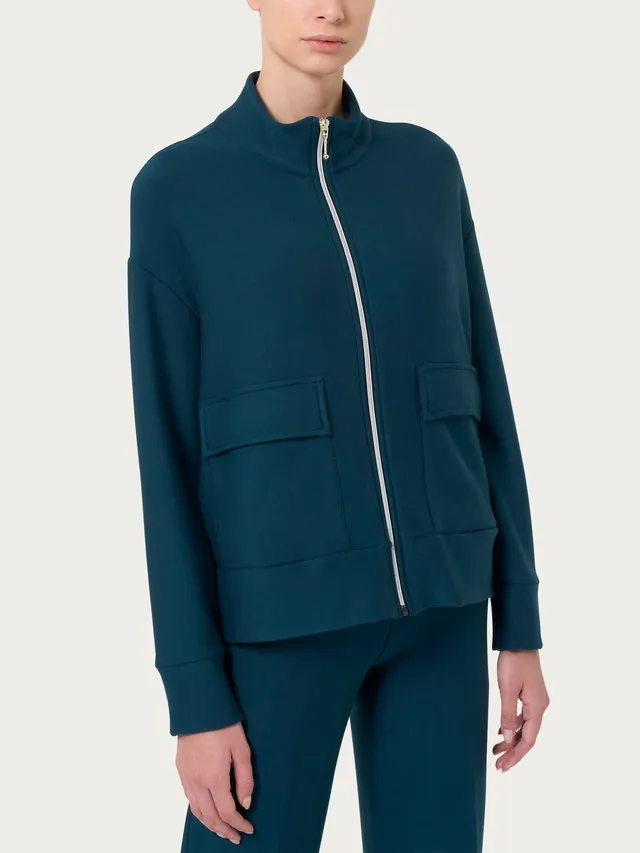 Ragno Comfort giacca zip Reflecting Pond felpa viscosa