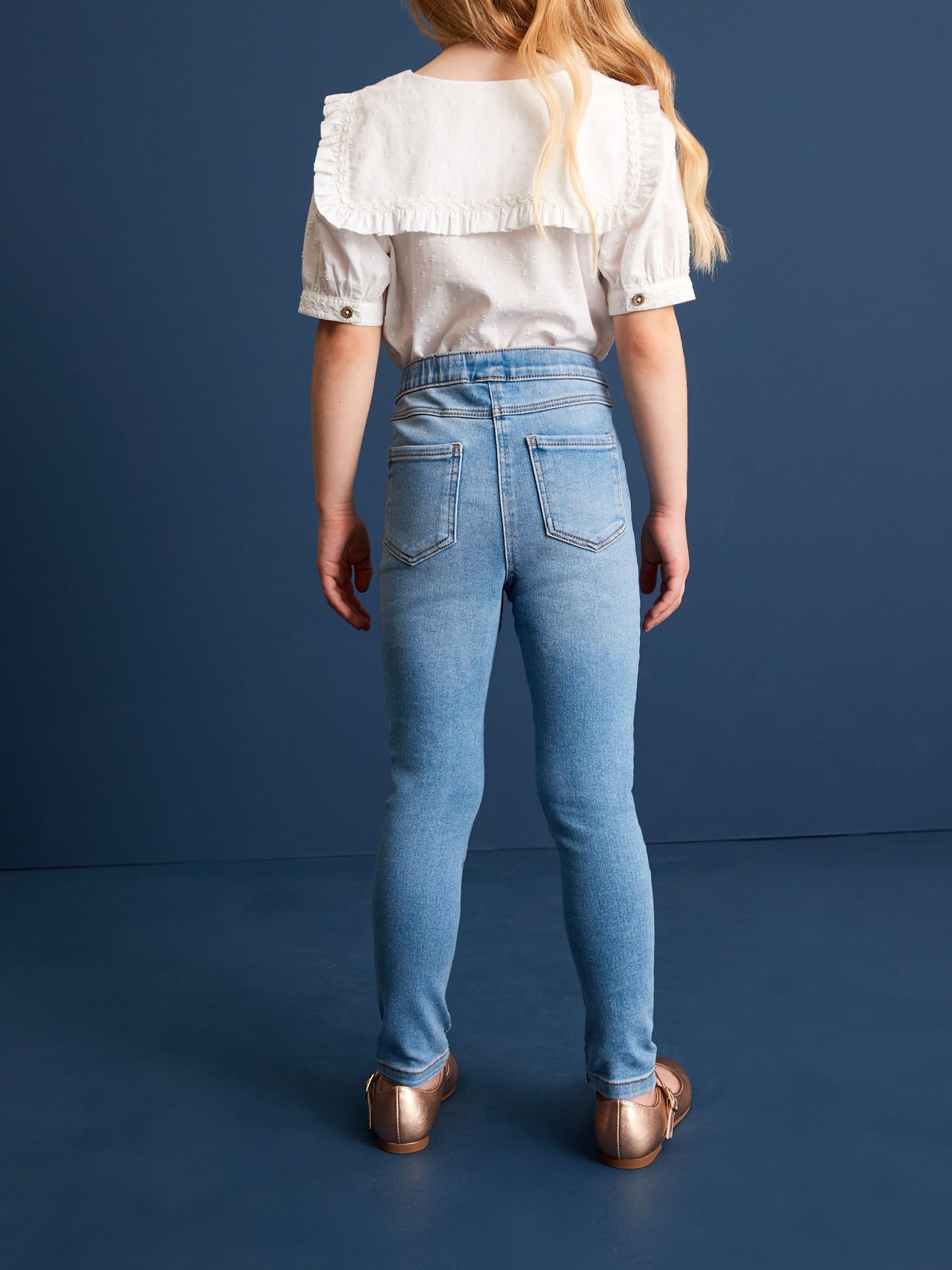 Next Jeggings Bambina Confezione da 2 Denim Vita Elastica
