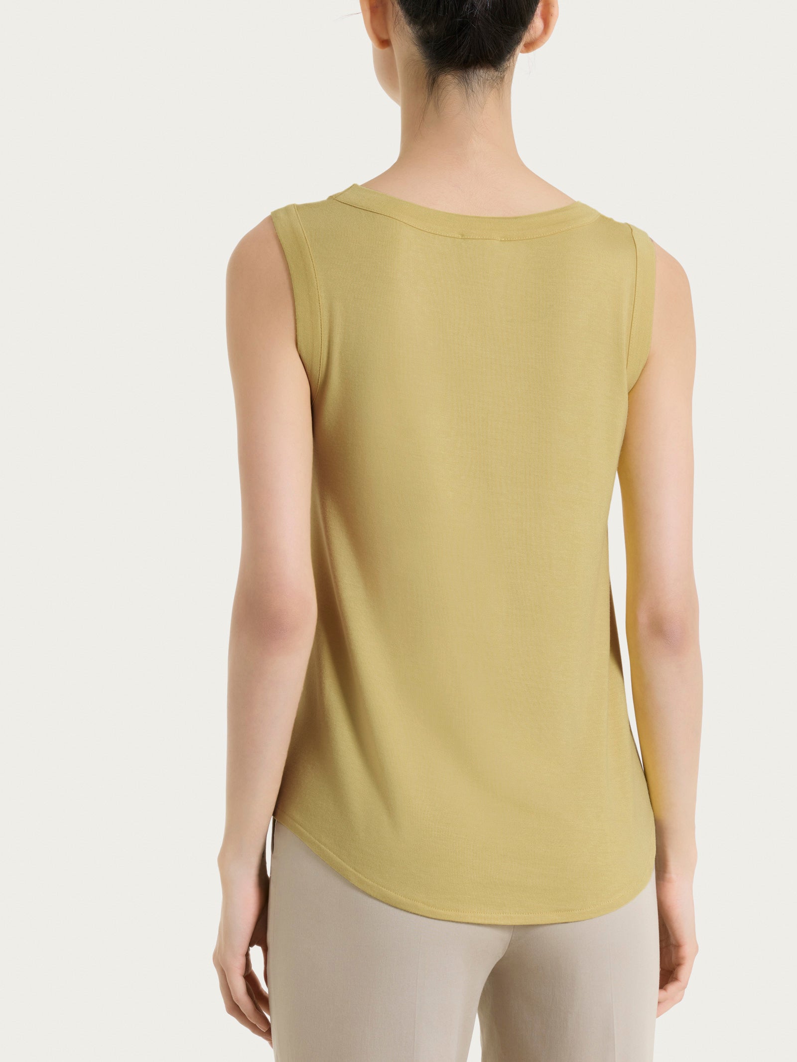 Ragno Viscosa Summer top donna kaki spalla larga viscosa