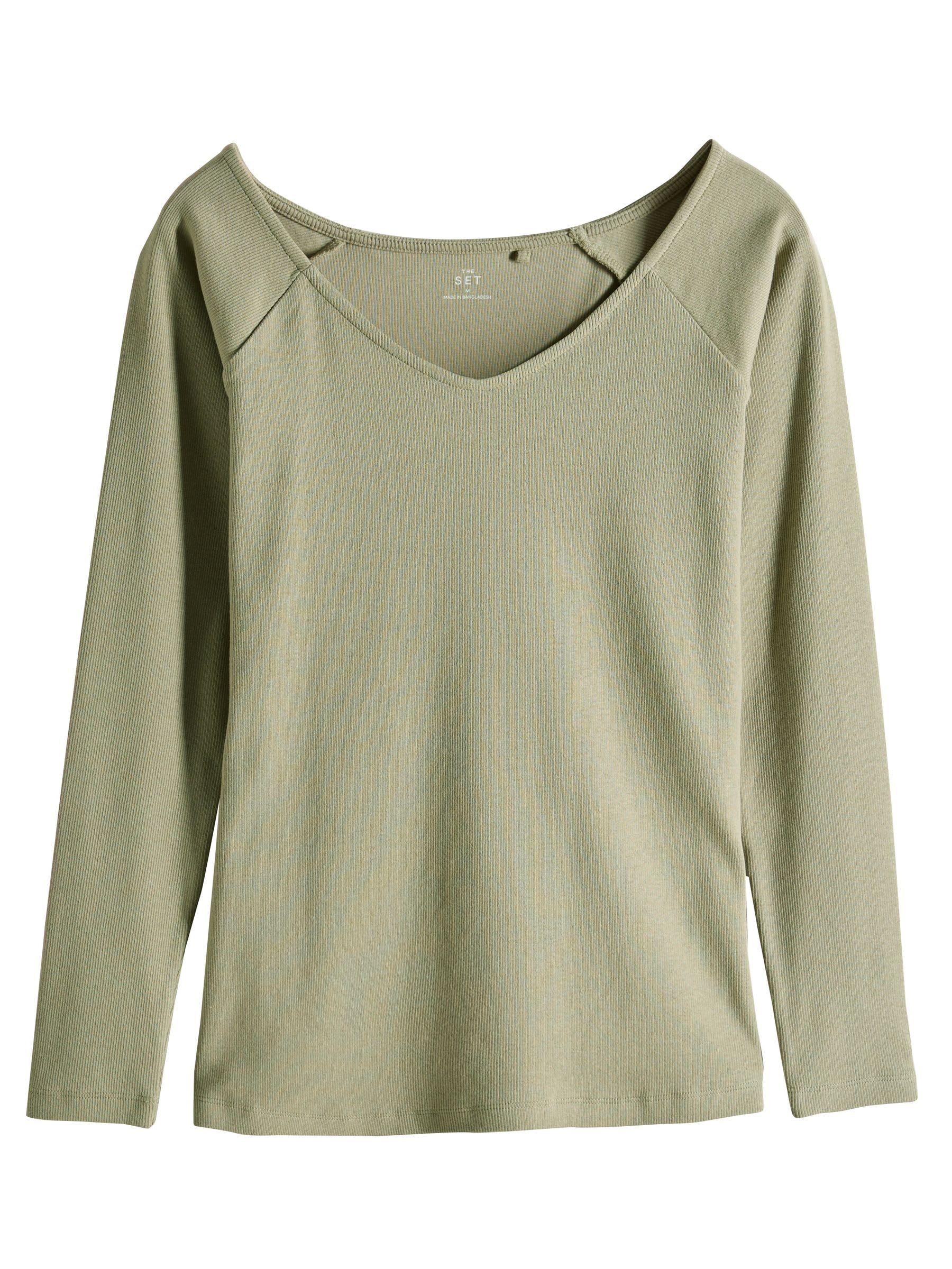 Next The Set Top coste scollo V maniche lunghe