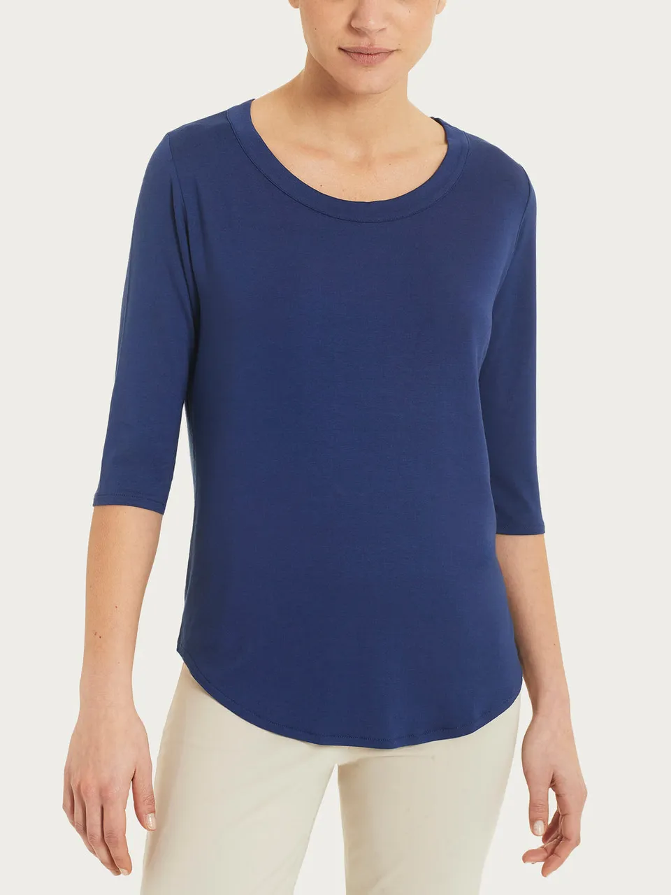 Ragno Viscosa Summer maglietta donna blu mirtillo manica 3/4