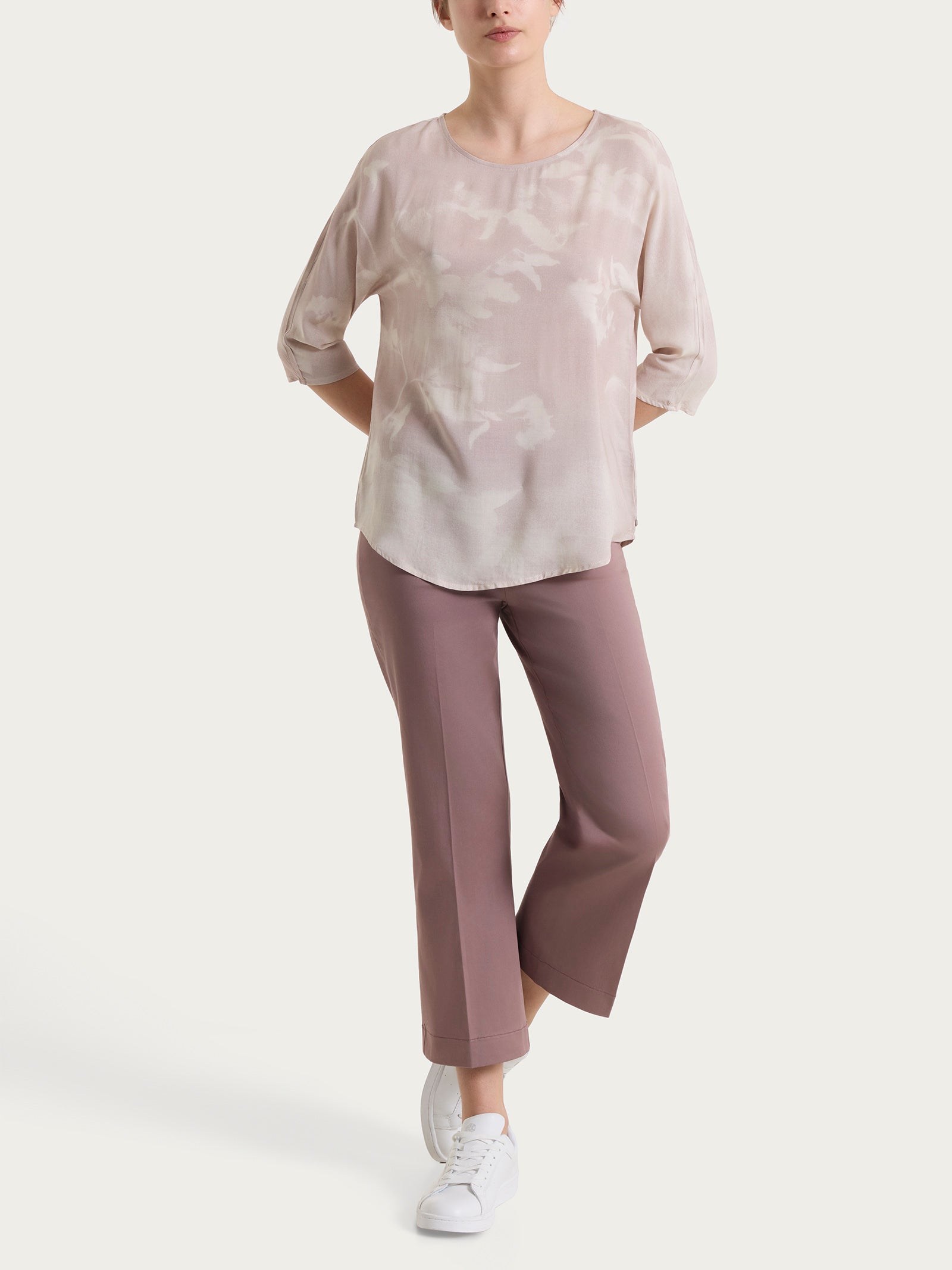 Ragno EcoSeta Blusa Manica 3/4 Champignon in viscosa