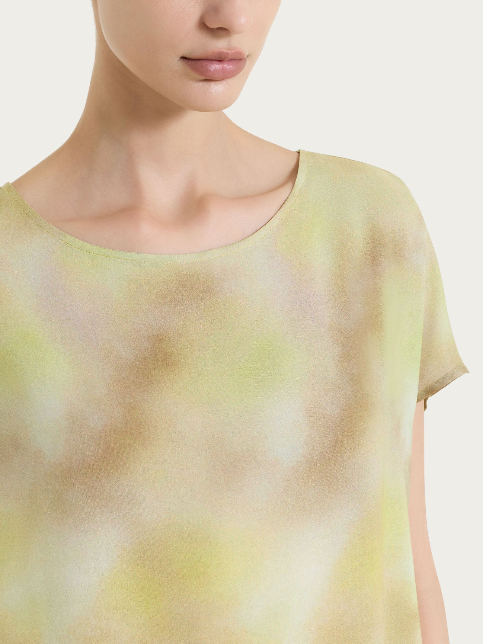 Ragno EcoSeta blusa manica corta khaki