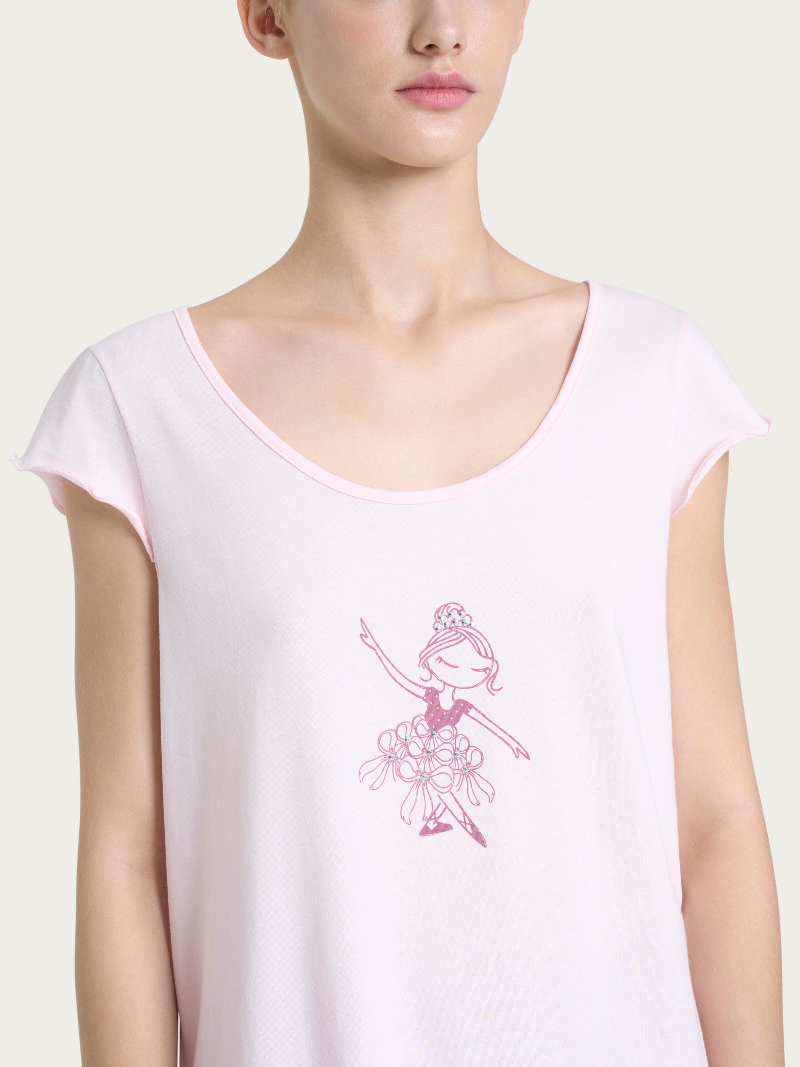 Ragno Pigiama Pinocchietto cotone Pink a boo jersey