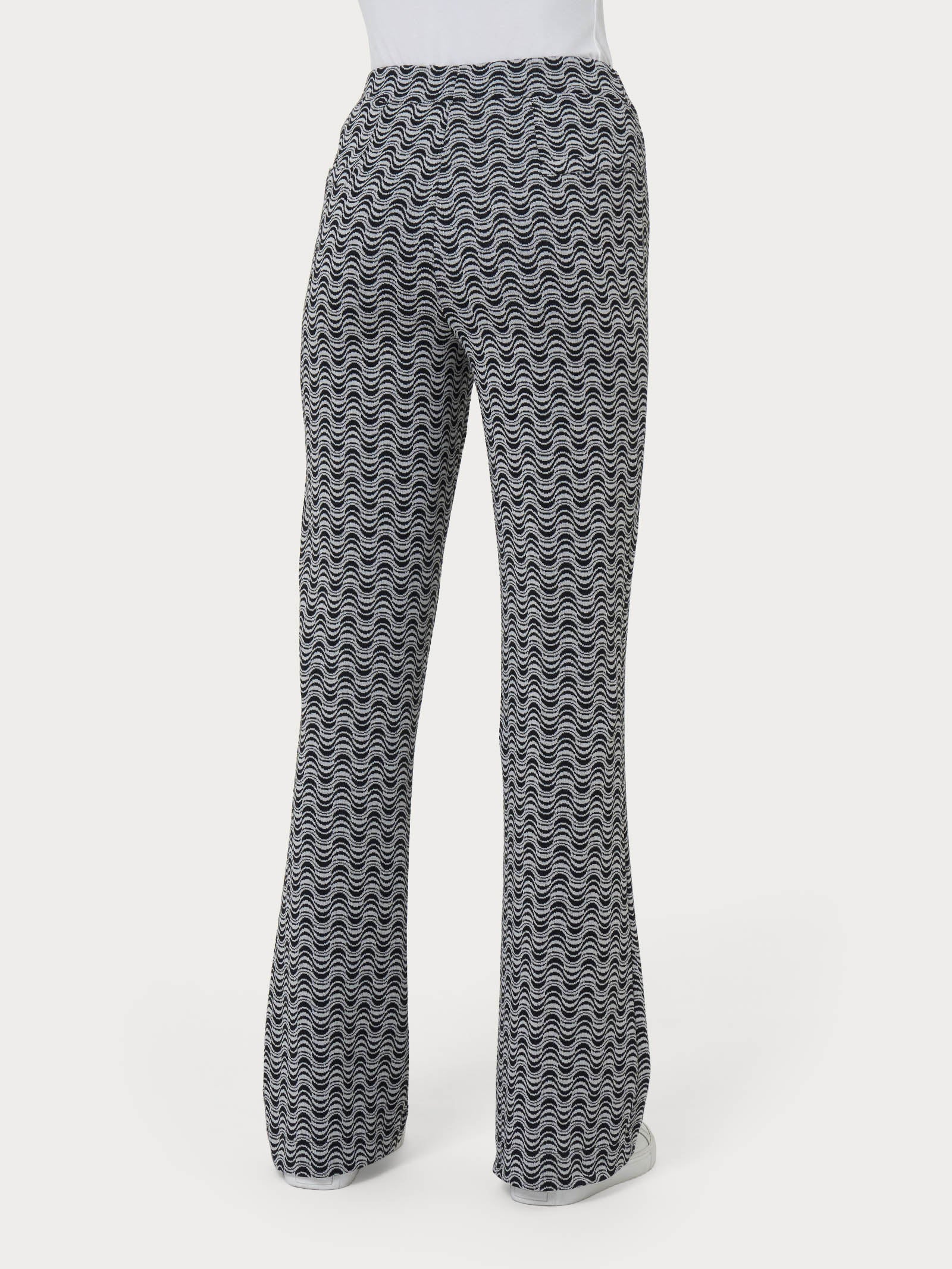 Ragno Compact The Flare pantalone nero a onde