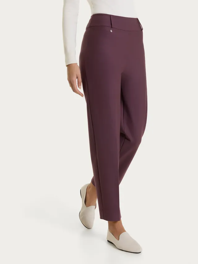 Ragno Compact pantalone a carota donna viola Huckleberry