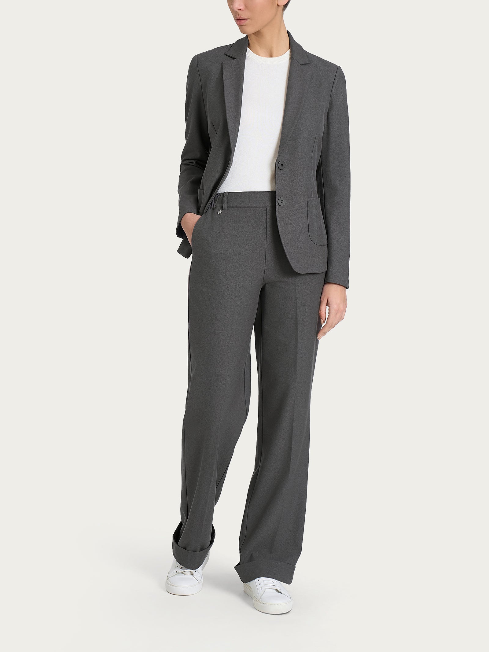 Ragno Flannel Twill blazer due bottoni Ardesia Mel regular