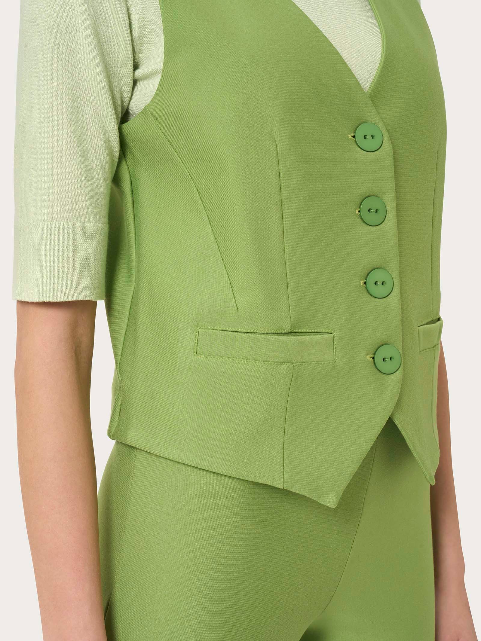 Ragno Compact Gilet 4 bottoni donna verde elegante
