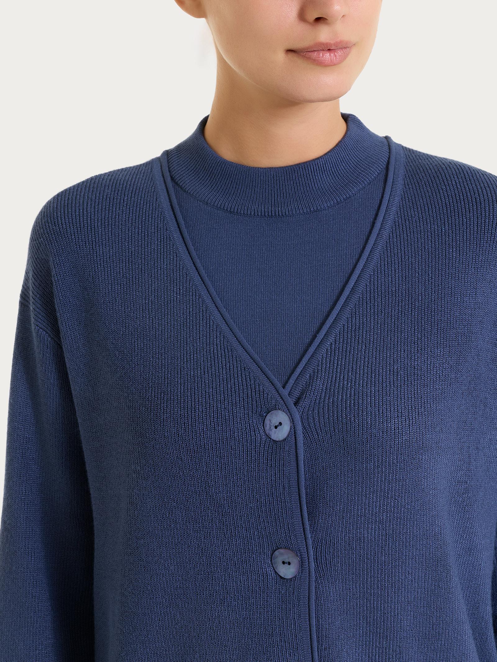 Ragno Four Seasons Cardigan scollo V Oceana viscosa