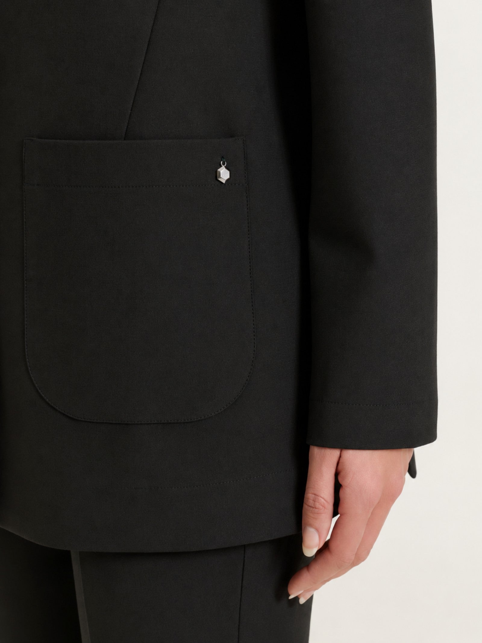 Ragno Compact Blazer Monopetto Giacca nero un bottone