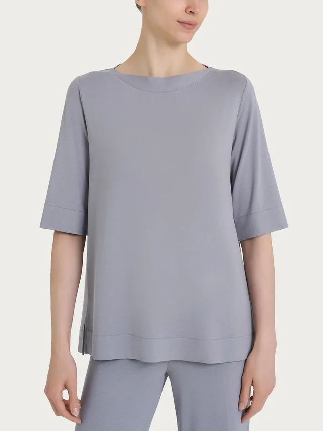 Ragno Viscosa Summer T-Shirt Donna Grigio 3/4