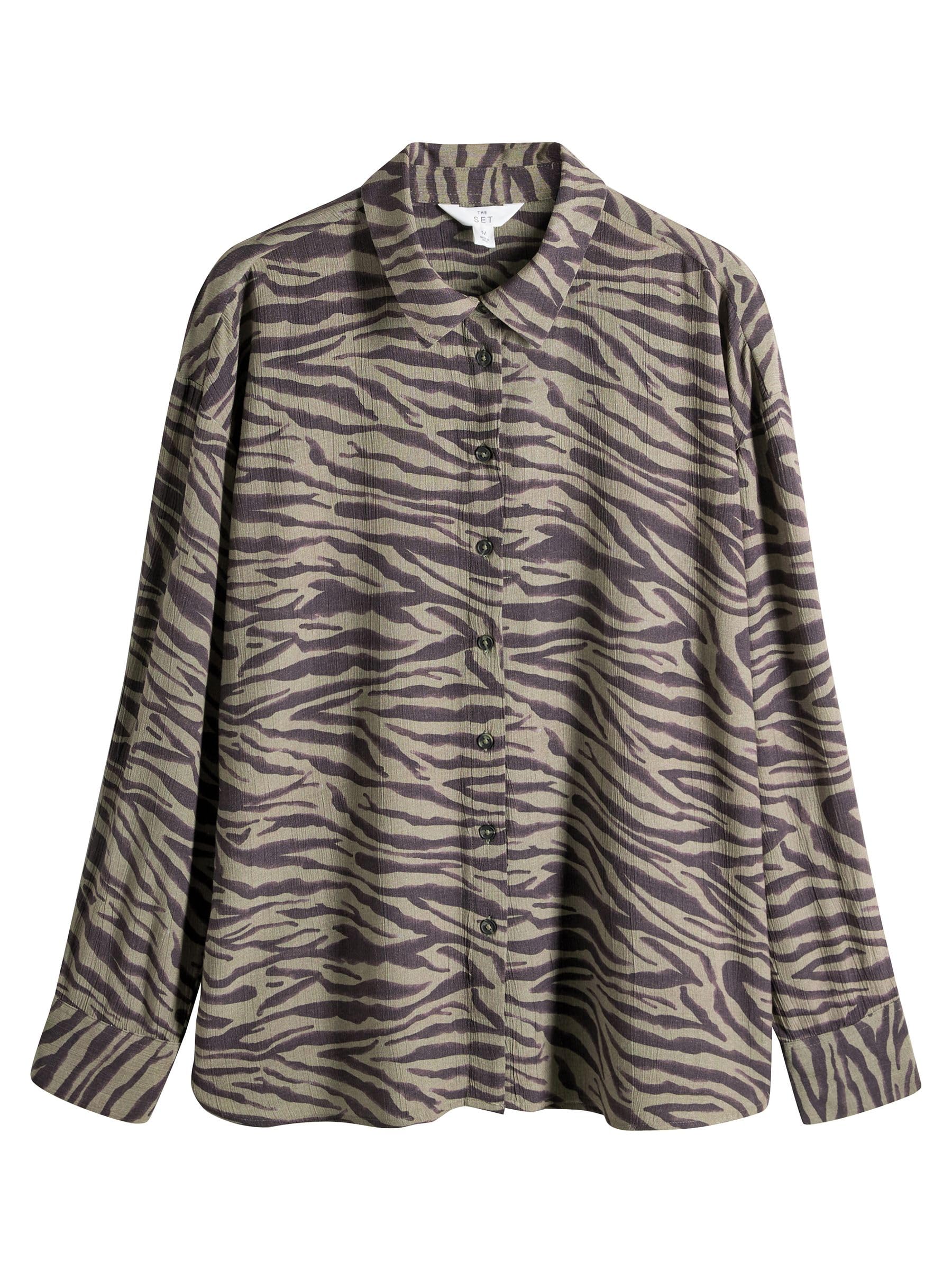 Geo Next The Set completo donna camicia shorts zebrato leggero
