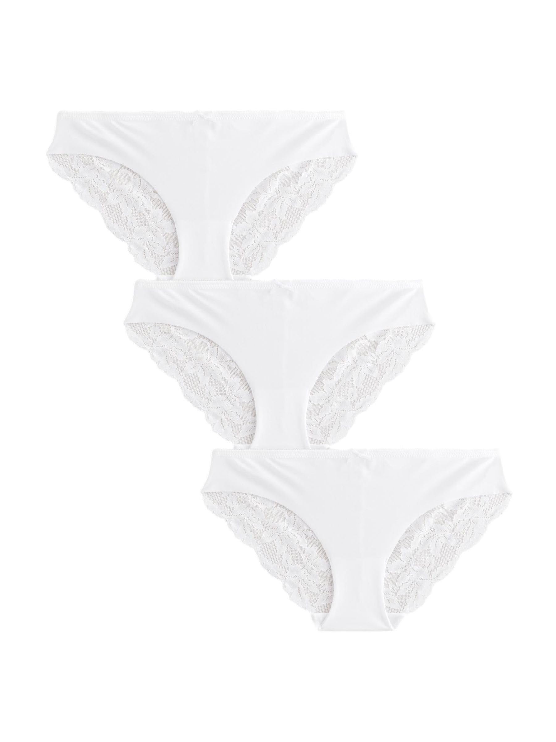 Next brasiliane retro pizzo slip 3 pezzi pizzo non segna