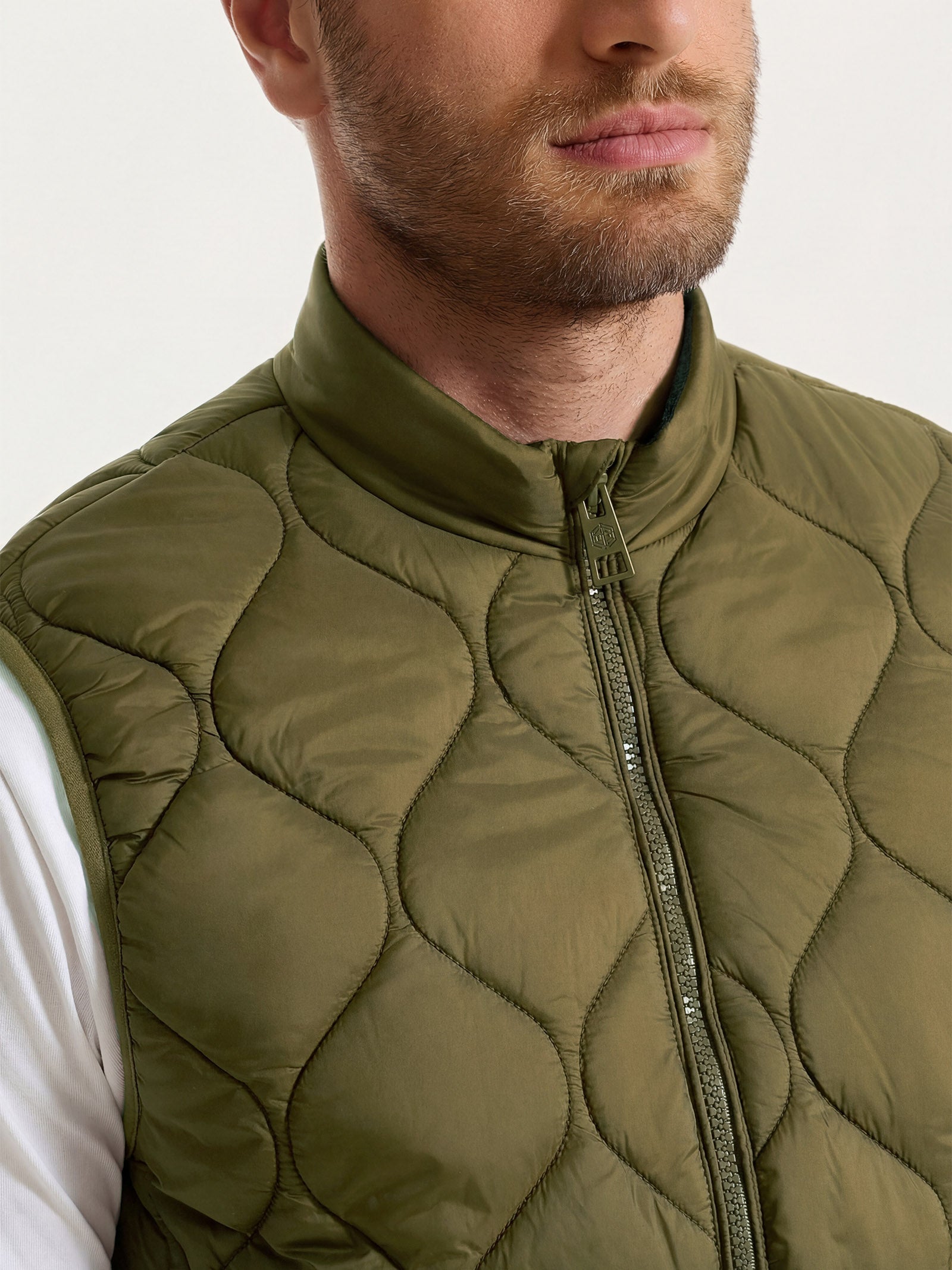 Ragno Onion Quilt Piumino Smanicato Uomo Verde Oliva Leggero