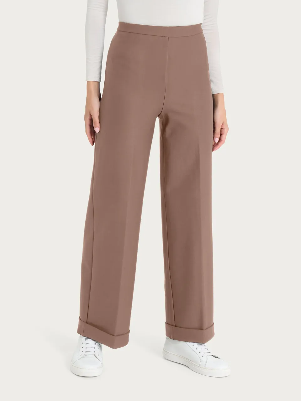 Ragno Compact The Cropped pantalone pine bark modellante