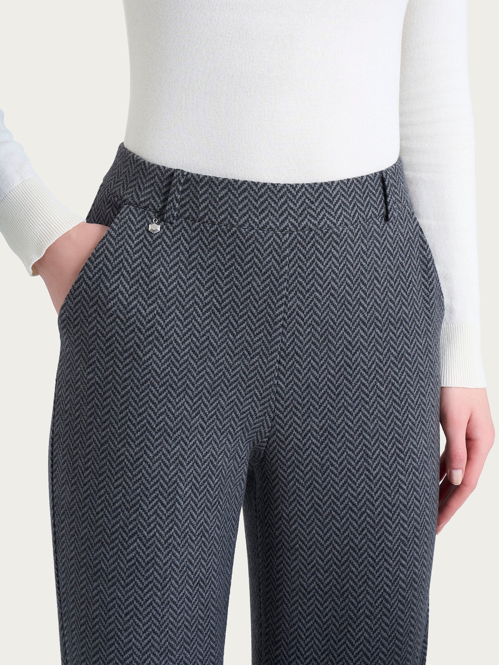 Ragno Compact Pantalone Chino Slim tasche Fant.Oscuro Mel vita elasticizzata