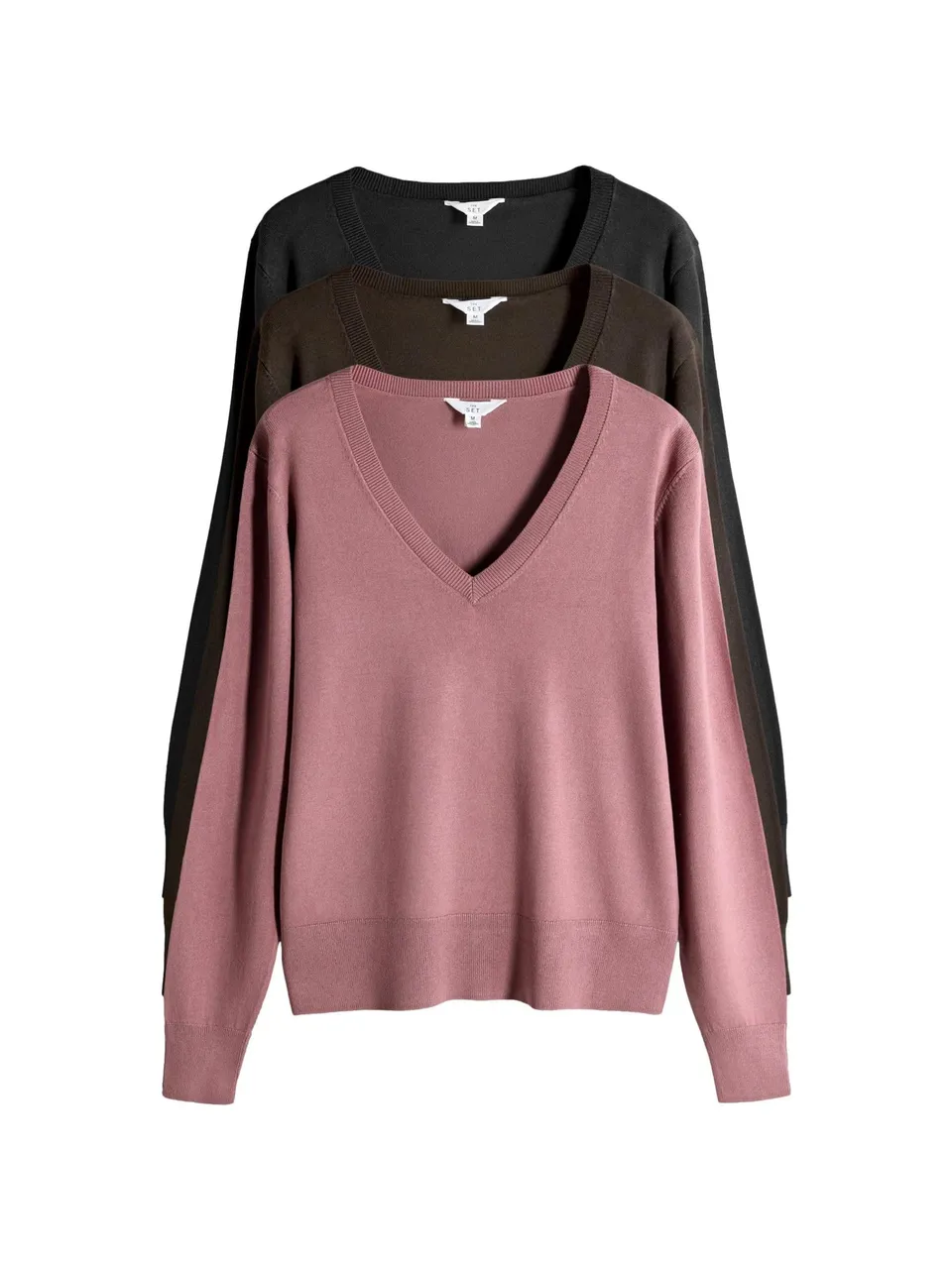 The Set maglie donna scollo a V 3 pezzi sottili