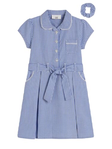 Next Abito Scuola Bambina con Cintura a Quadri
