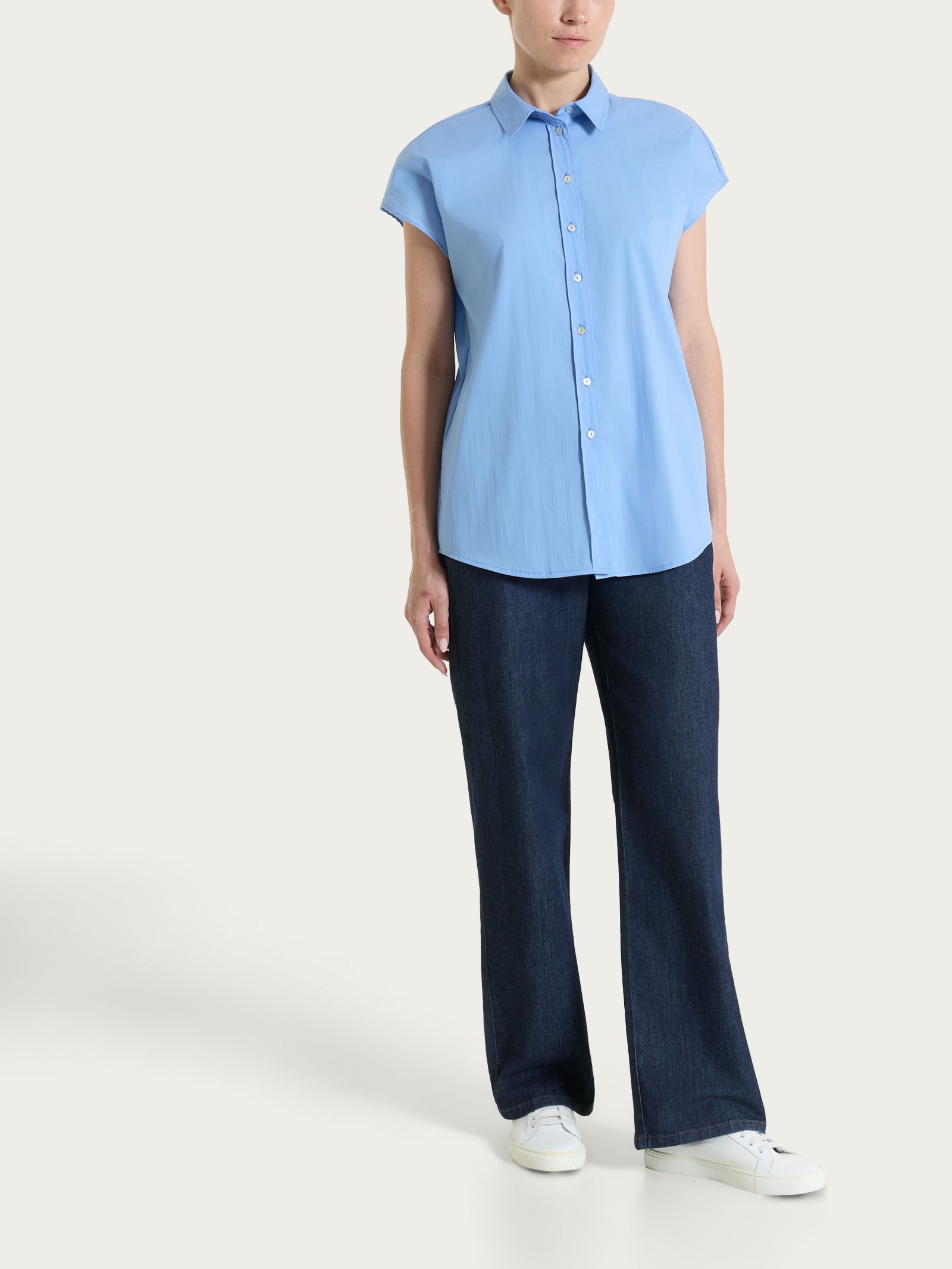 Ragno Gem Camicia Kimono Poplin Cotone Bel Air Blue