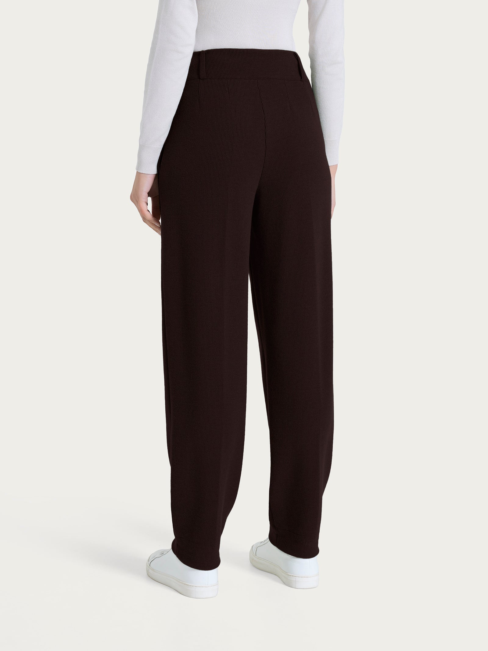 Ragno Relaxed Wardrobe Pantalone Tapered Velvet Chocolate Torte