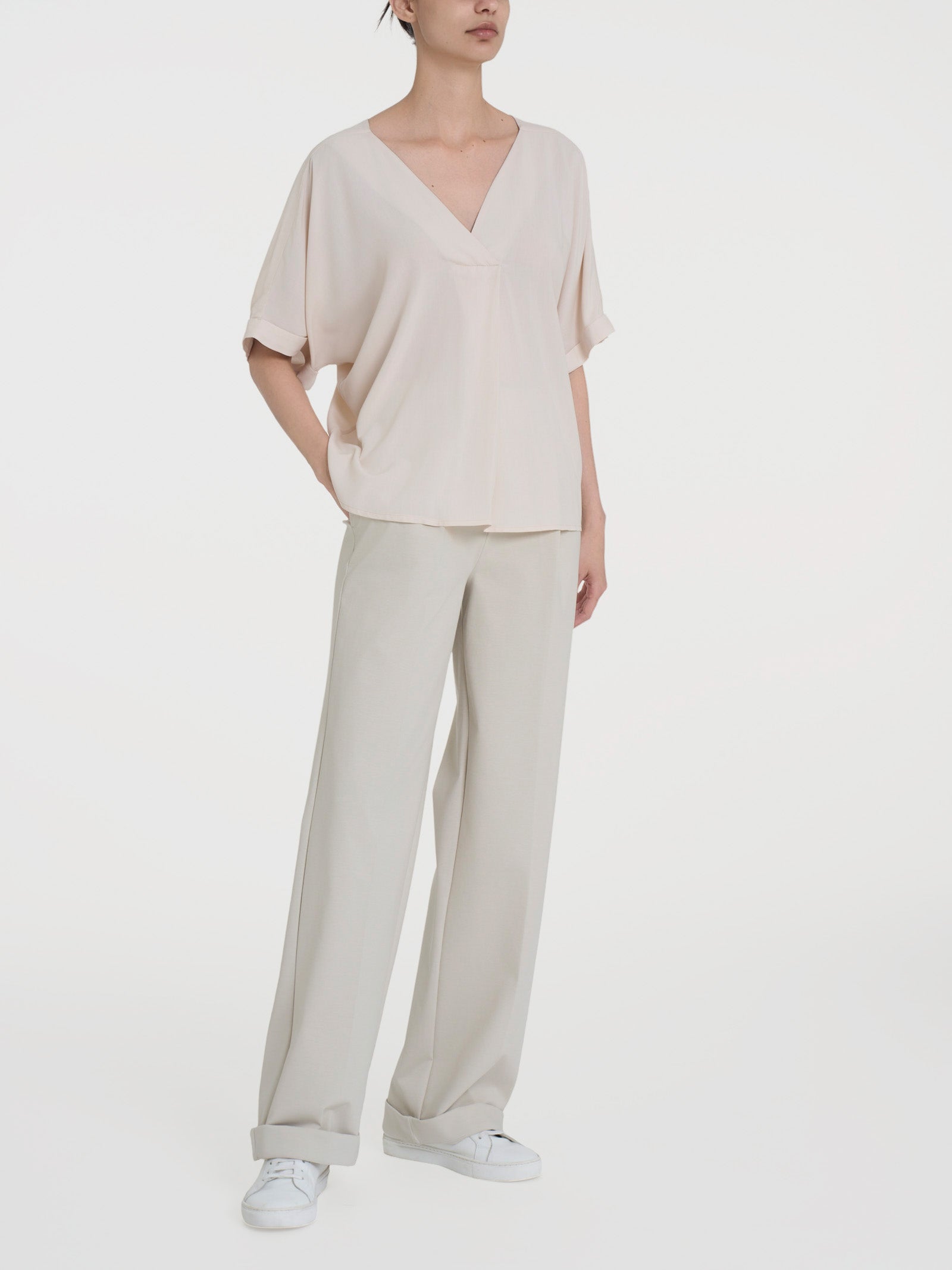 Ragno Ecoseta Blusa Scollo V Kimono Champignon