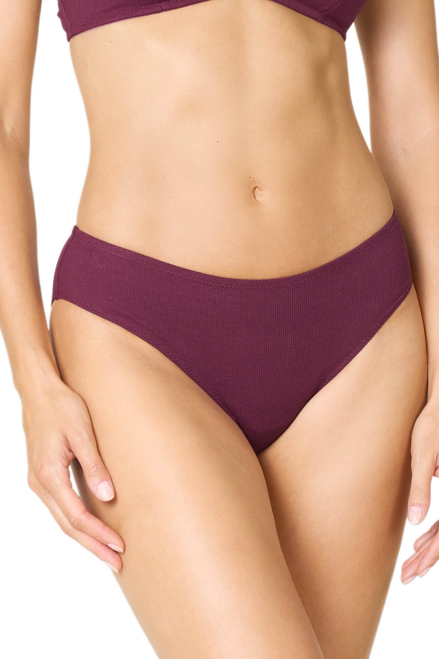 Goldenpoint slip fianco medio a costina con cotone