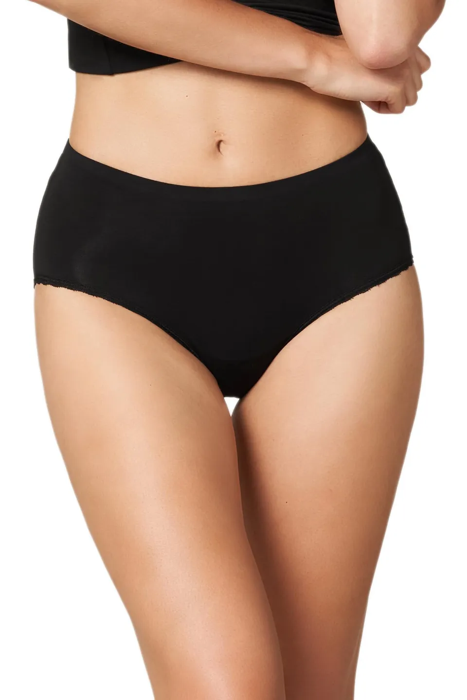 Goldenpoint culotte fianco alto viscosa pizzo cotone
