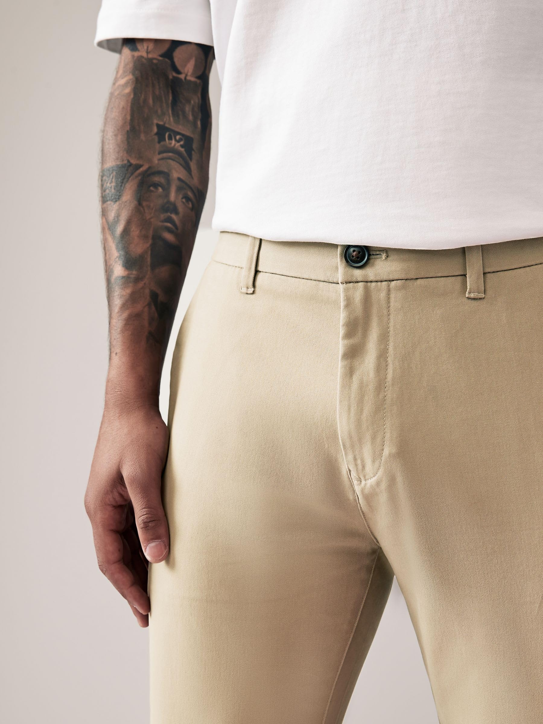 Next pantaloni chino slim stone 40/31 cotone elasticizzato