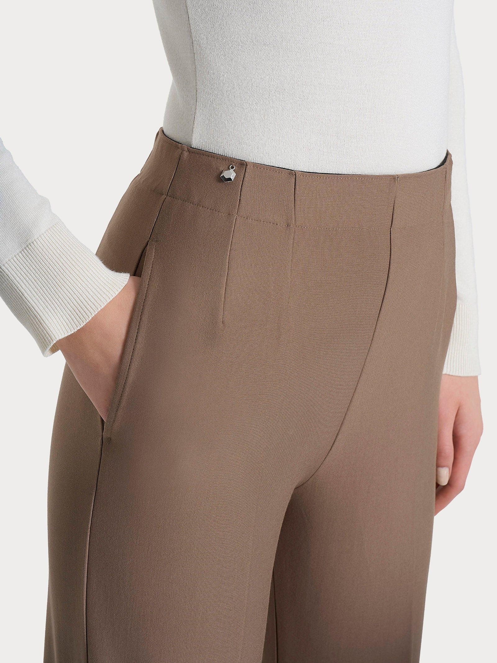 Ragno Compact Pantalone Dritto Pine Bark con Tasche