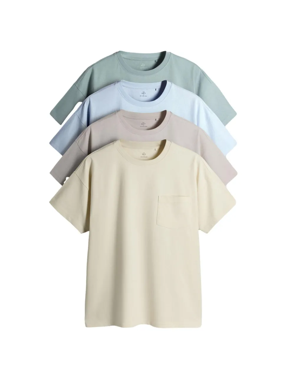 Geo Next The Set t-shirt uomo 4 pezzi cotone pesante